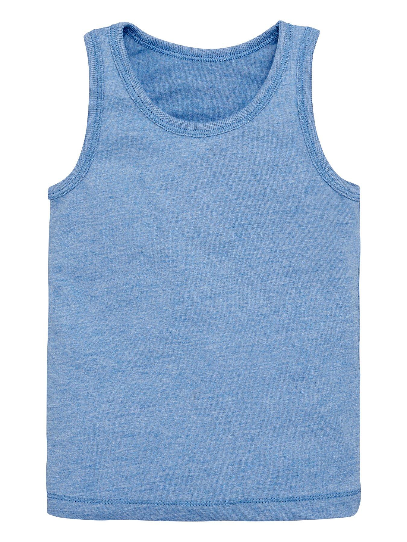 Image 2 of 4 of The Very Collection Boys 3 Pack Vests - Blue/Grey/White