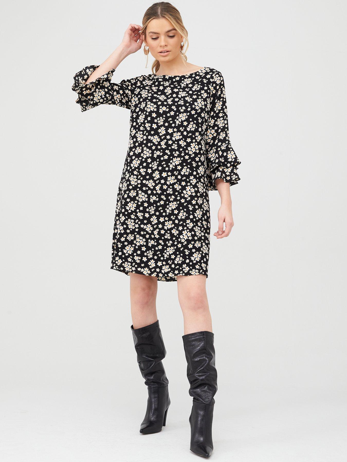 wallis flute sleeve dress