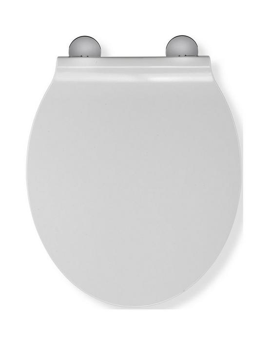 front image of croydex-victoria-slimline-flexi-fix-toilet-seat