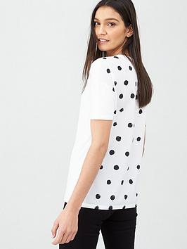 V by Very V By Very Woven Panel Print Tee - Ivory/Spot Picture