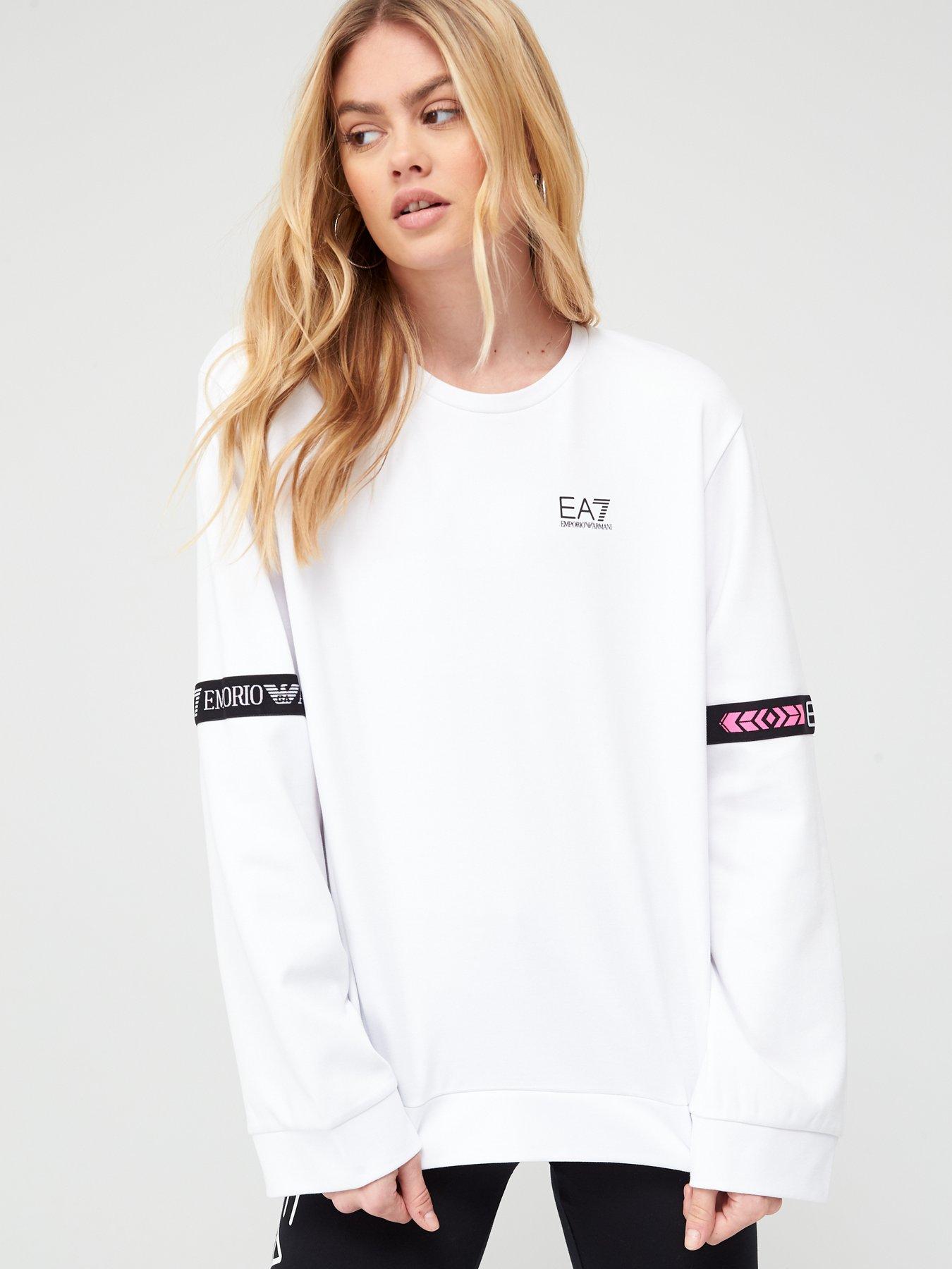 armani sweatshirt white