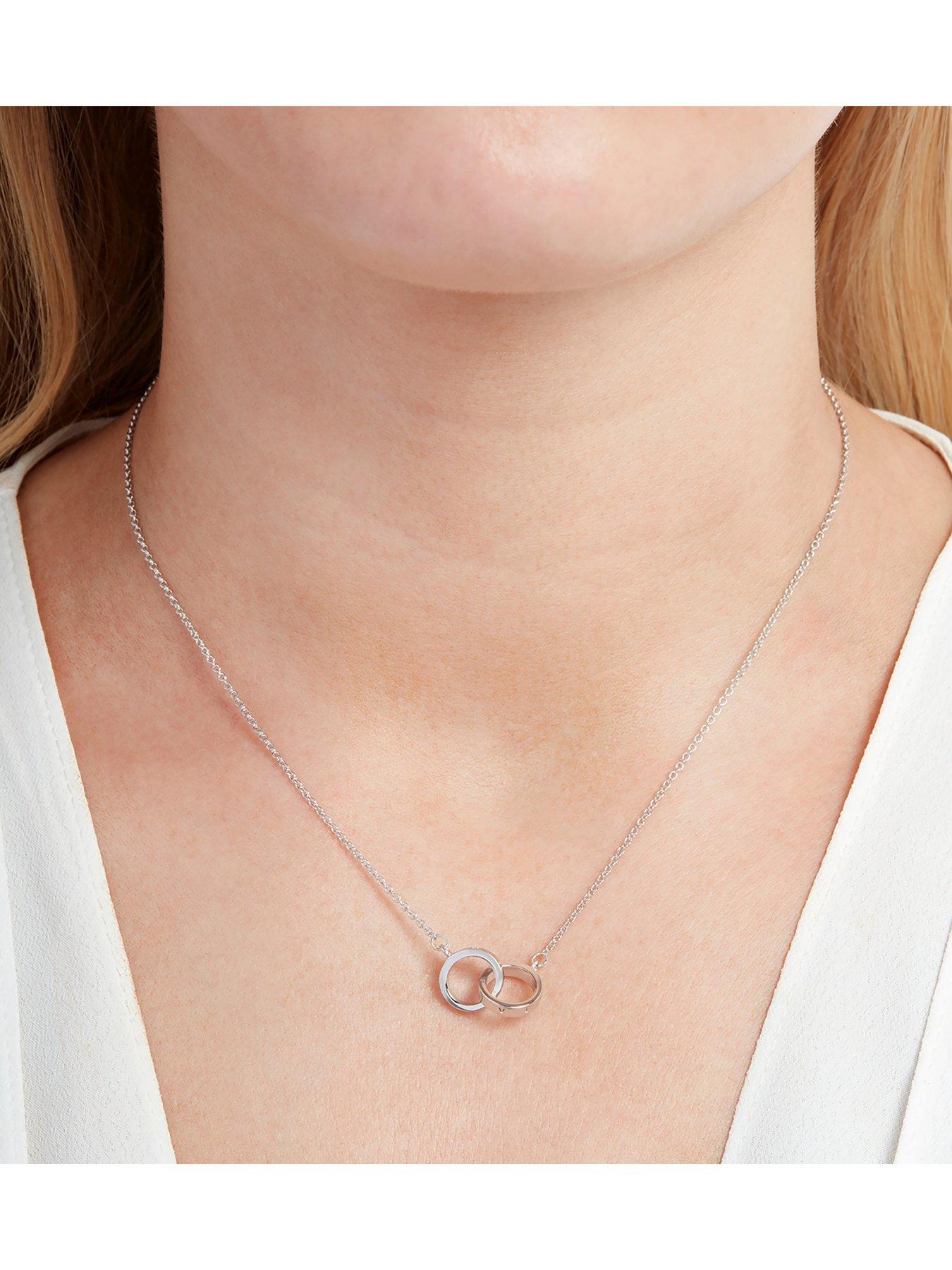 Olivia Burton Interlink Silver Necklace littlewoods