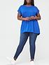  image of v-by-very-curve-everyday-short-sleeve-t-shirt-with-lenzingtrade-ecoverotrade-viscose-blue
