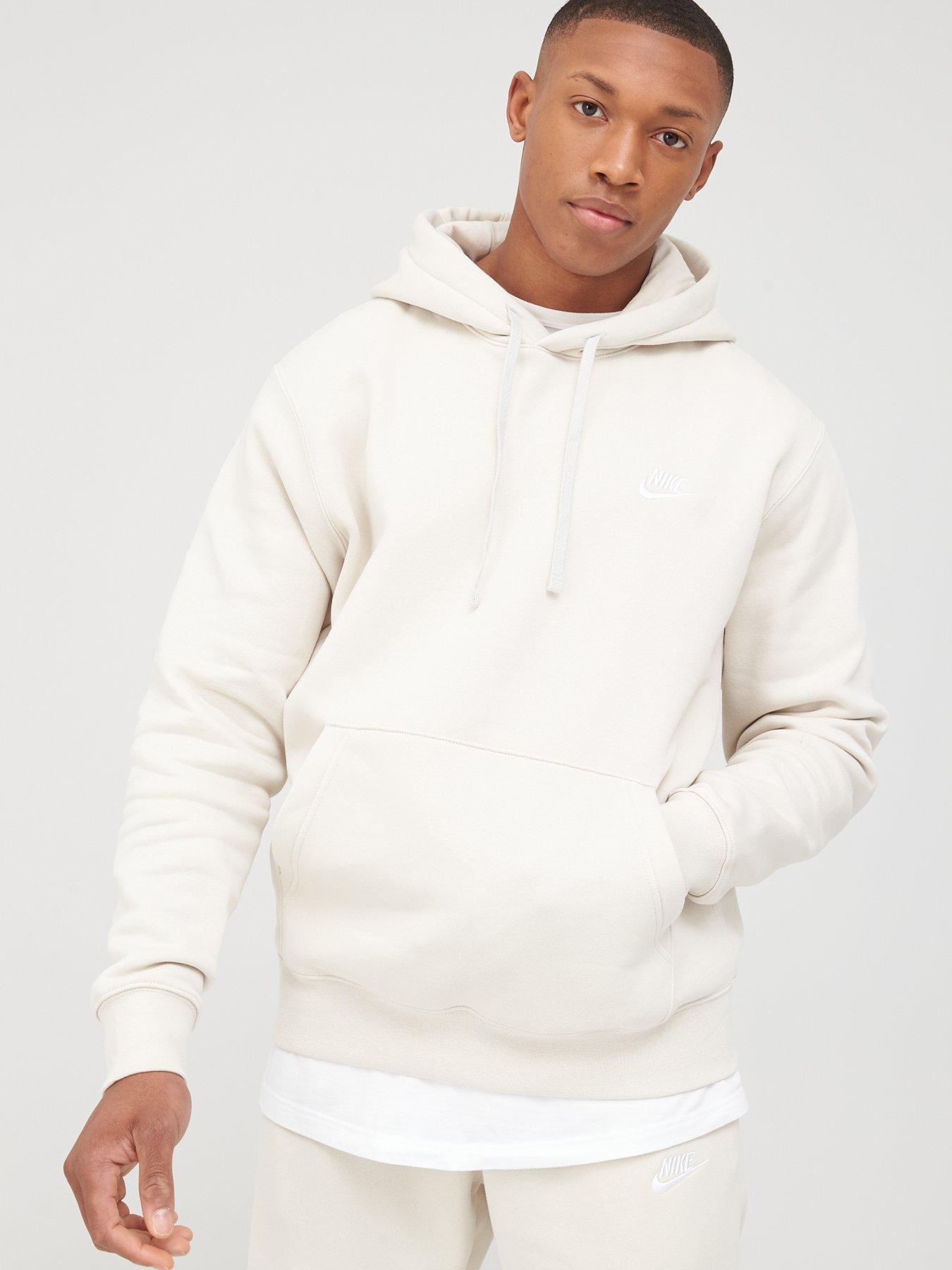 nike club hoodie stone