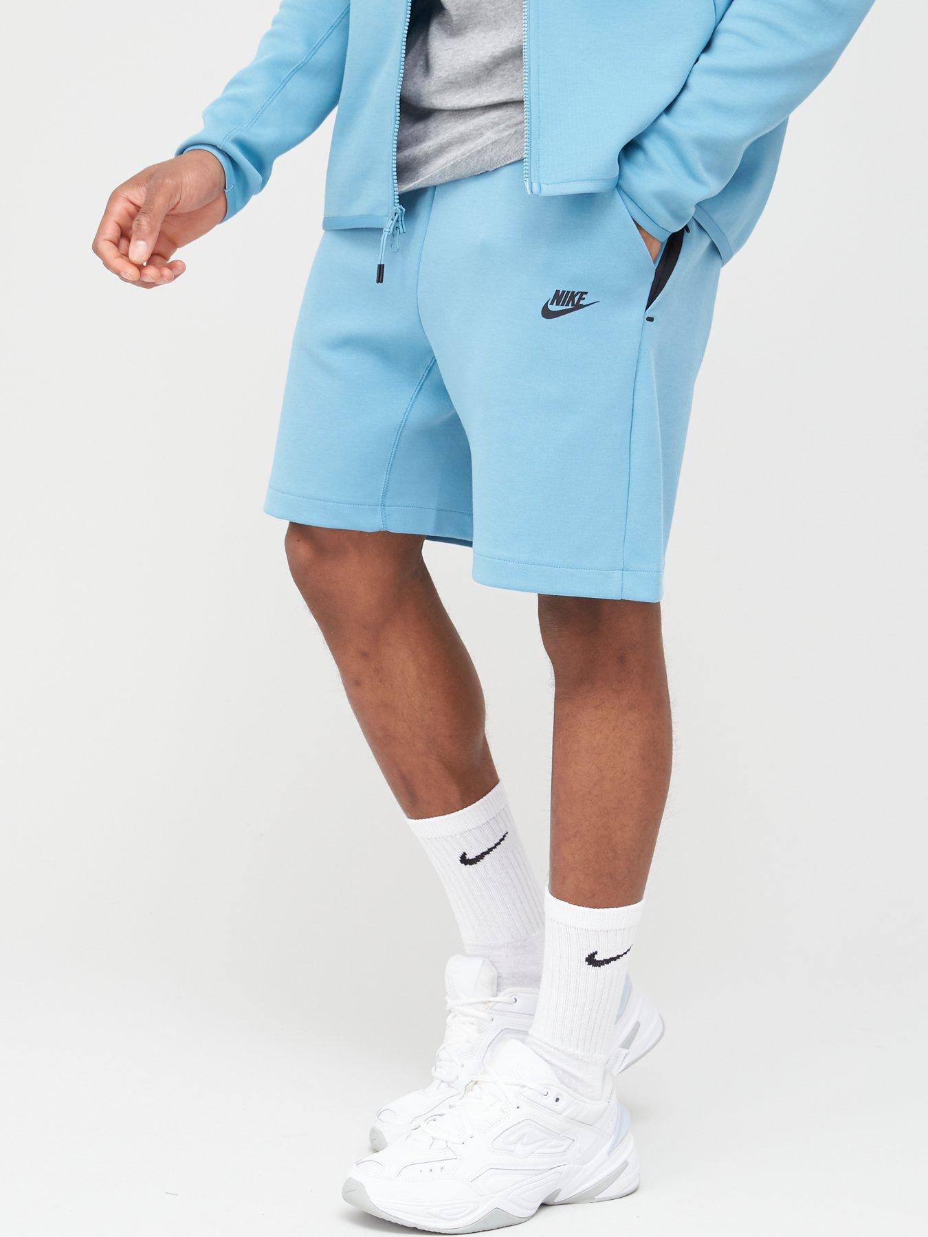 nike tech fleece shorts blue
