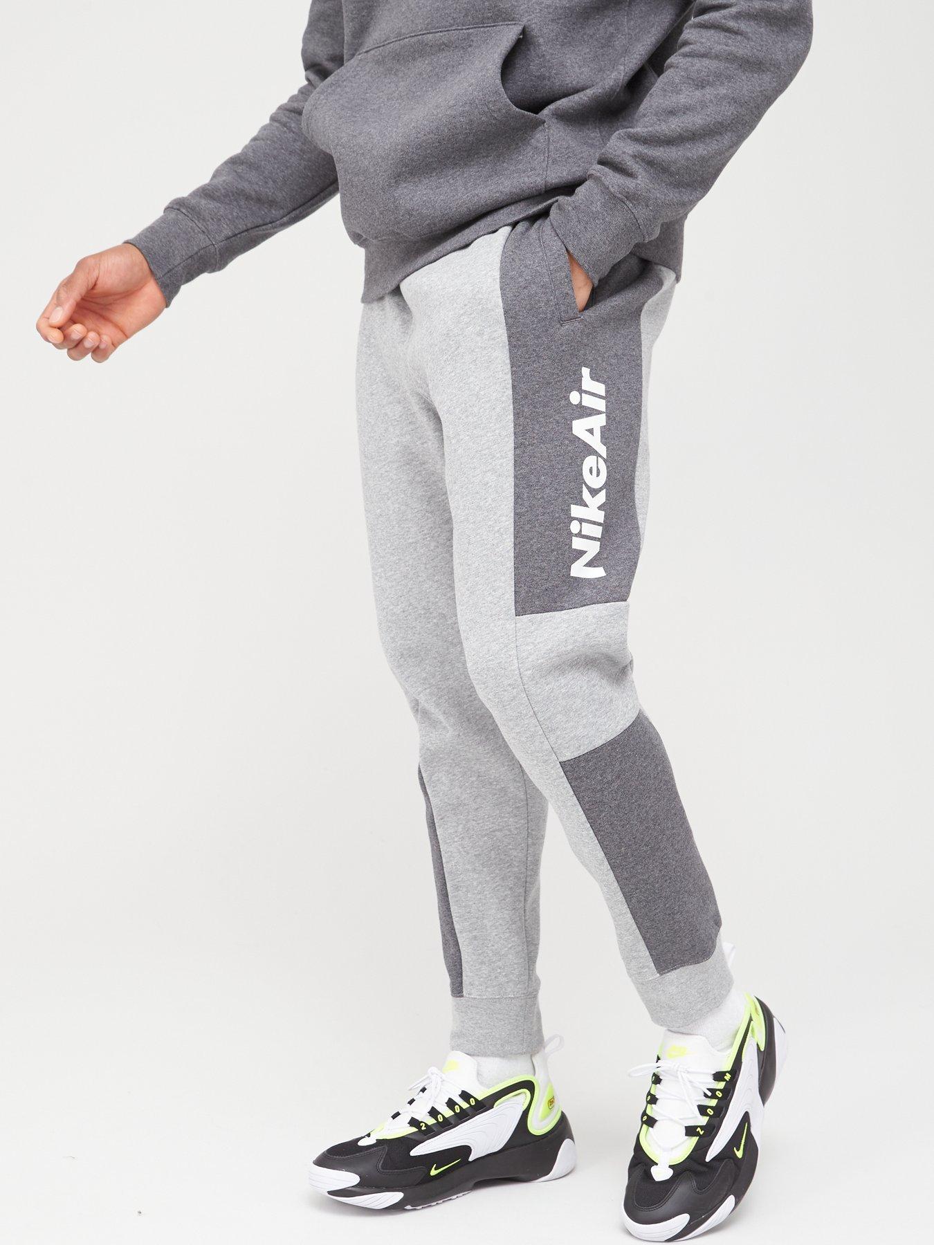 nike air fleece joggers grey
