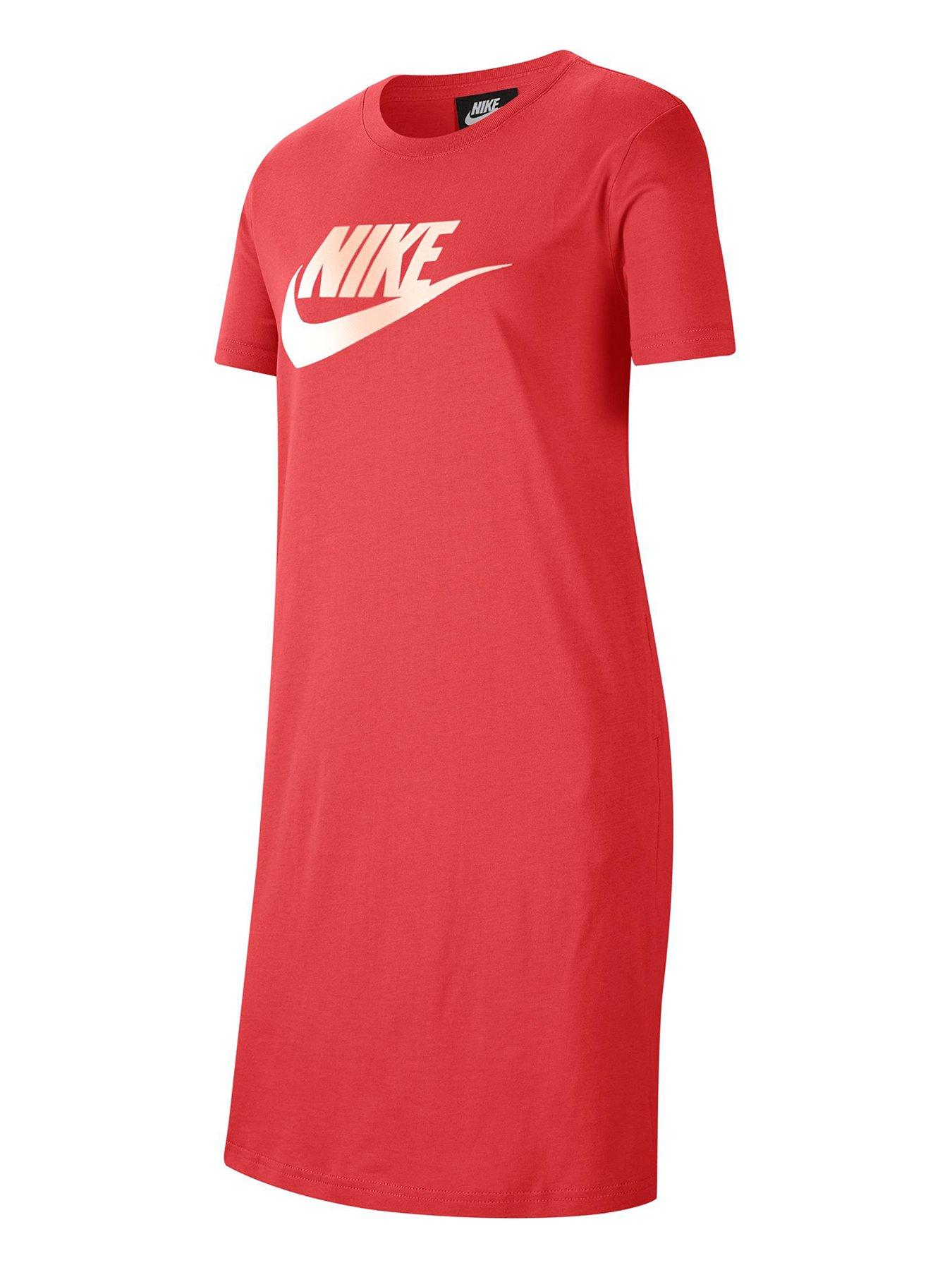 girls red tshirt dress