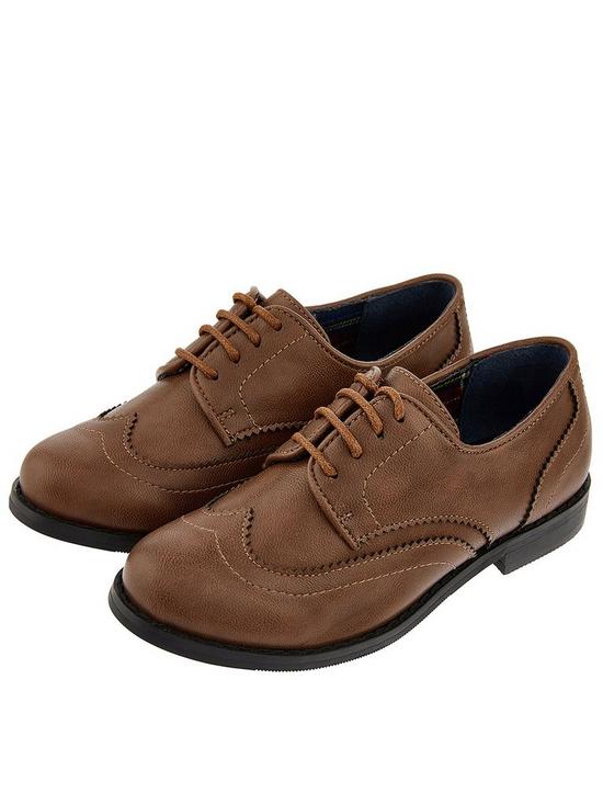 front image of monsoon-boys-oxford-brogue-shoe-brown