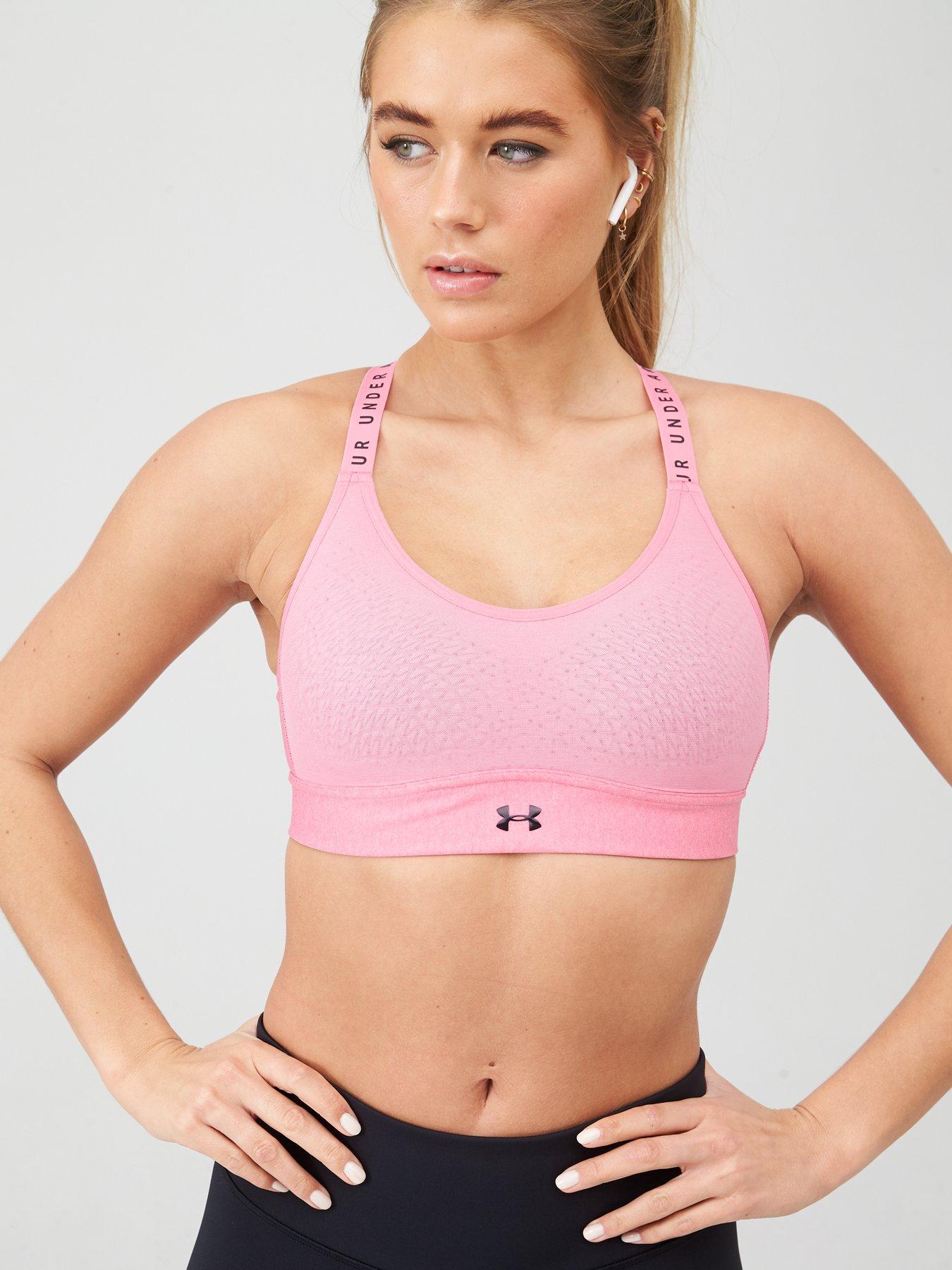 under armour pink sports bra