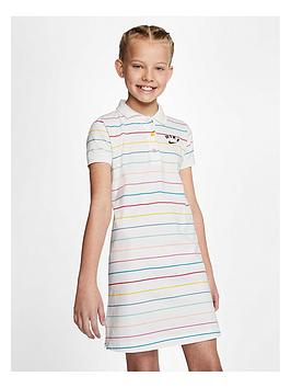 Nike Nike Girls Polo Dress - White Coral Picture