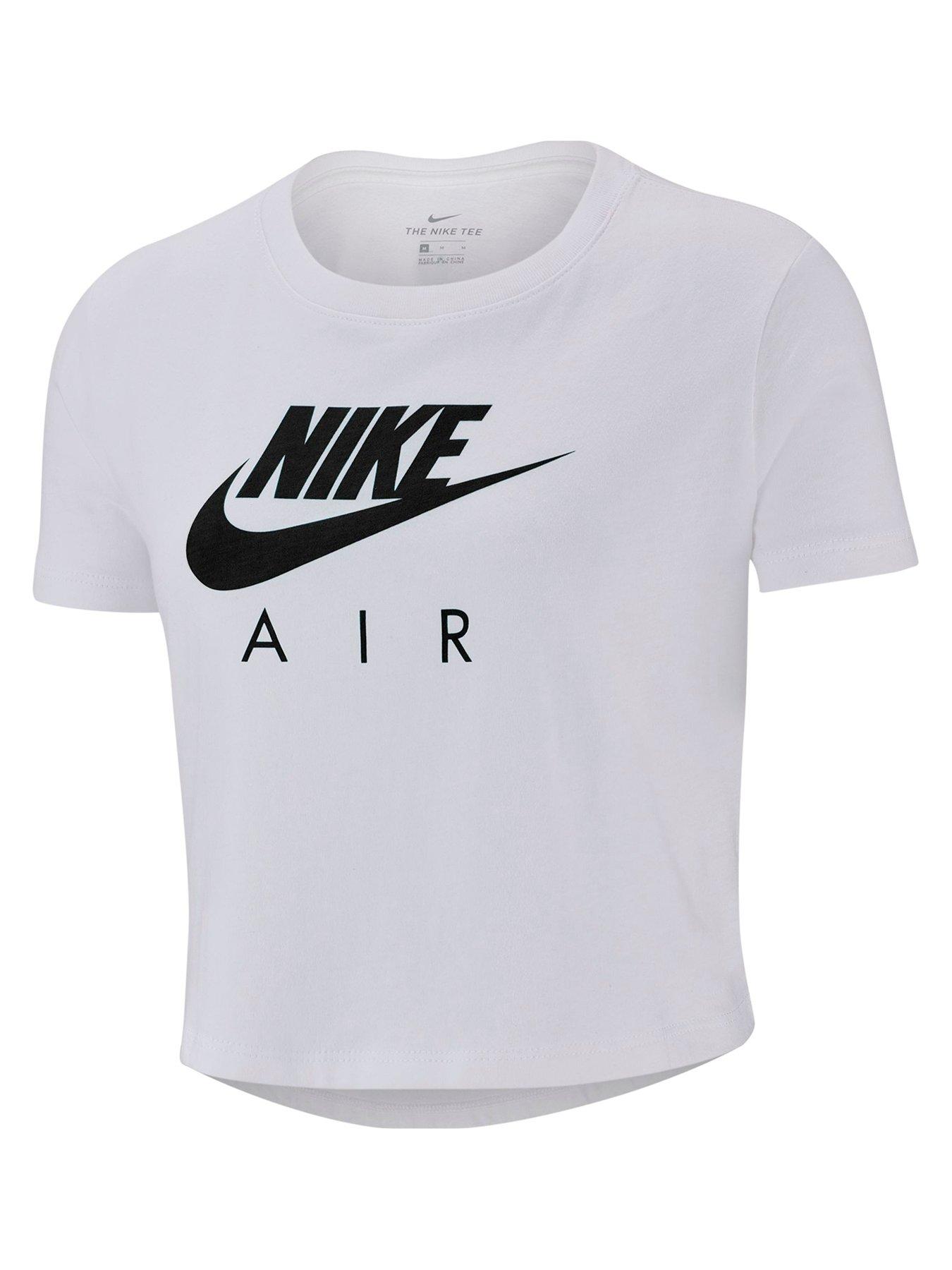 Nike Air Girls Crop T-Shirt - White 