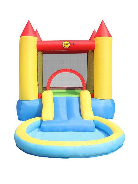 happy-hop-bouncy-castle-with-pool-amp-slide-wifth-safety-nettingnbsp--nbspage-3-max-weight-180-kg