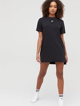 adidas Originals Adidas Originals Trefoil T-Shirt Dress - Black Picture