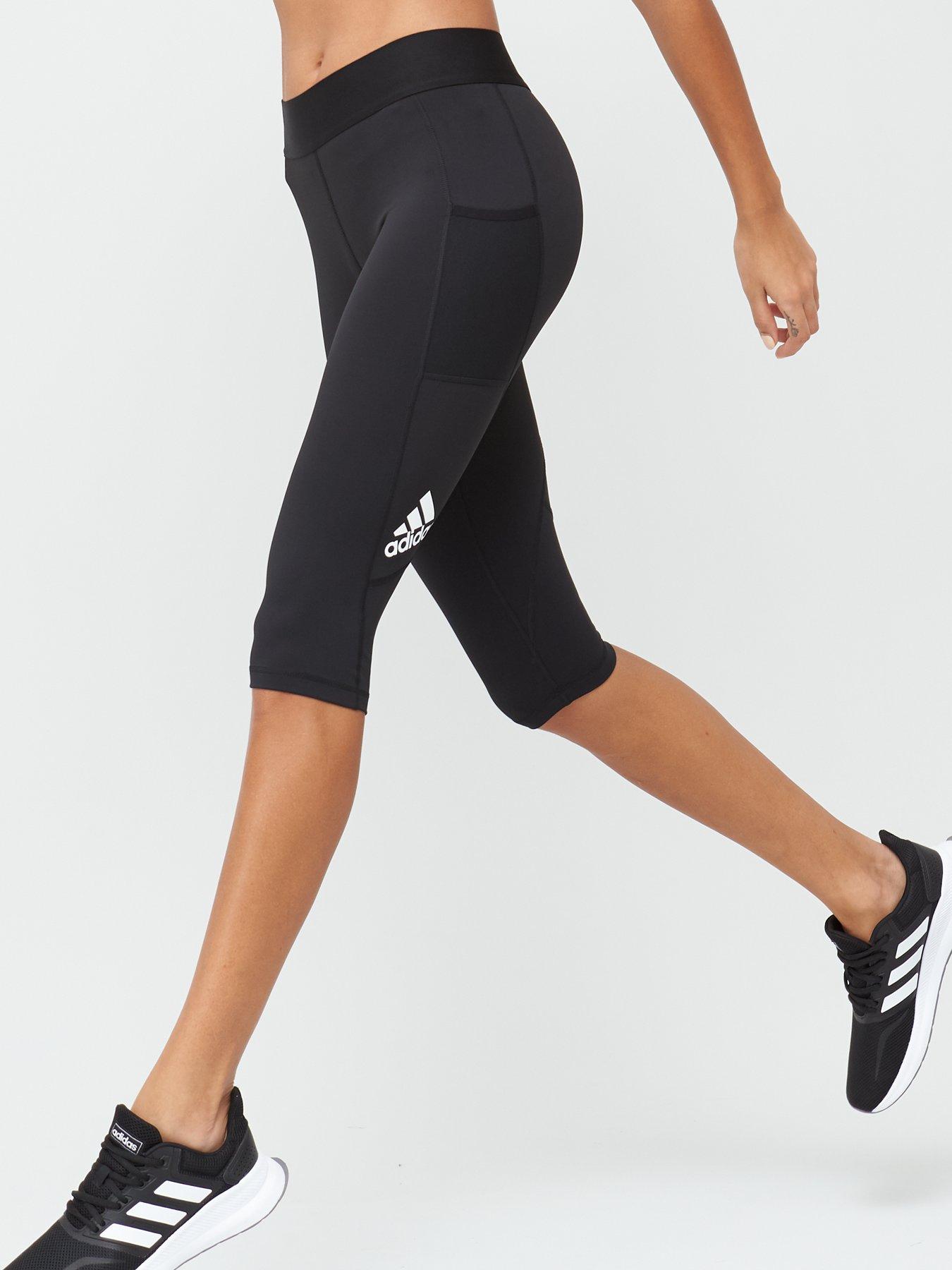 adidas alphaskin leggings in black