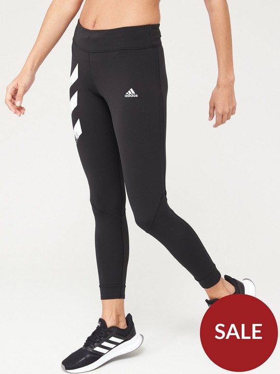 front image of adidas-own-the-run-leggings-black