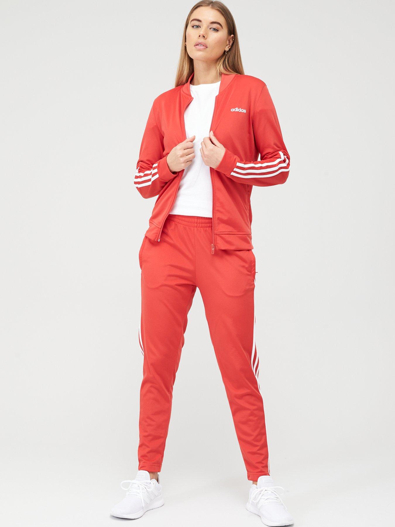 adidas tracksuit in red