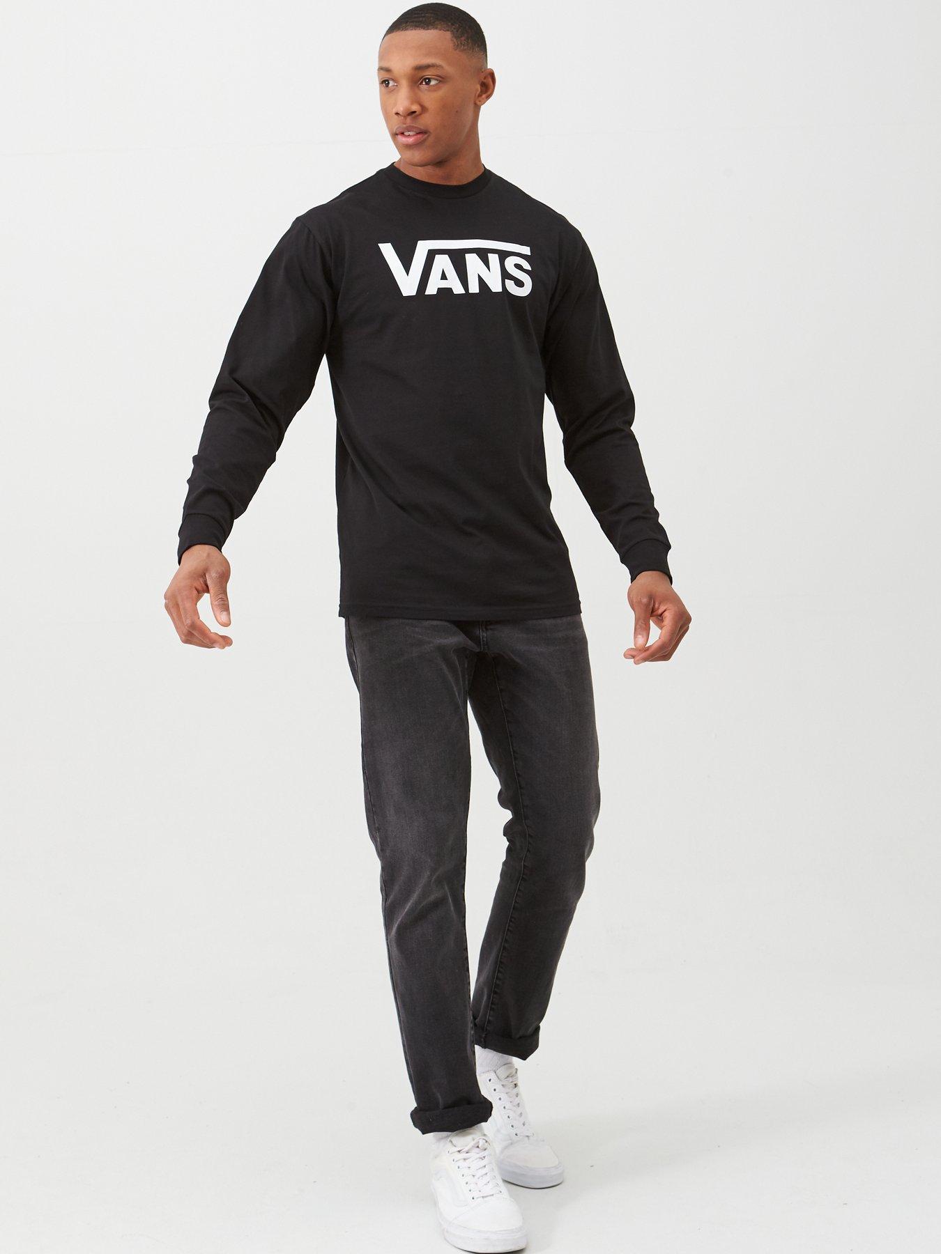 Vans white best sale long sleeve shirt