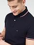  image of tommy-hilfiger-tipped-slim-fit-polo-shirt-desert-sky-navy