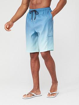 V by Very V By Very Ombre Long Swimming Shorts - Blue Picture