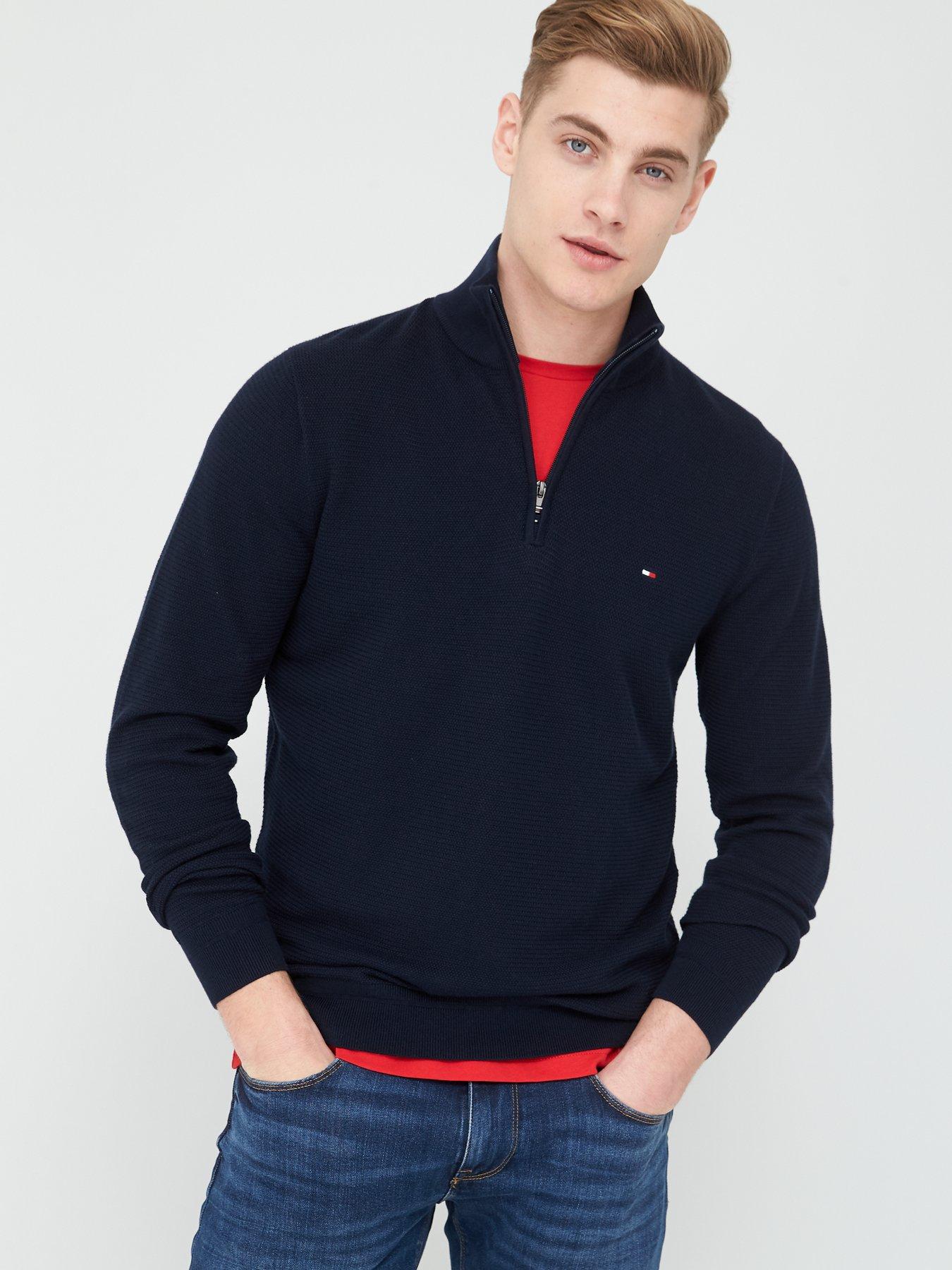 tommy hilfiger structured zip jumper