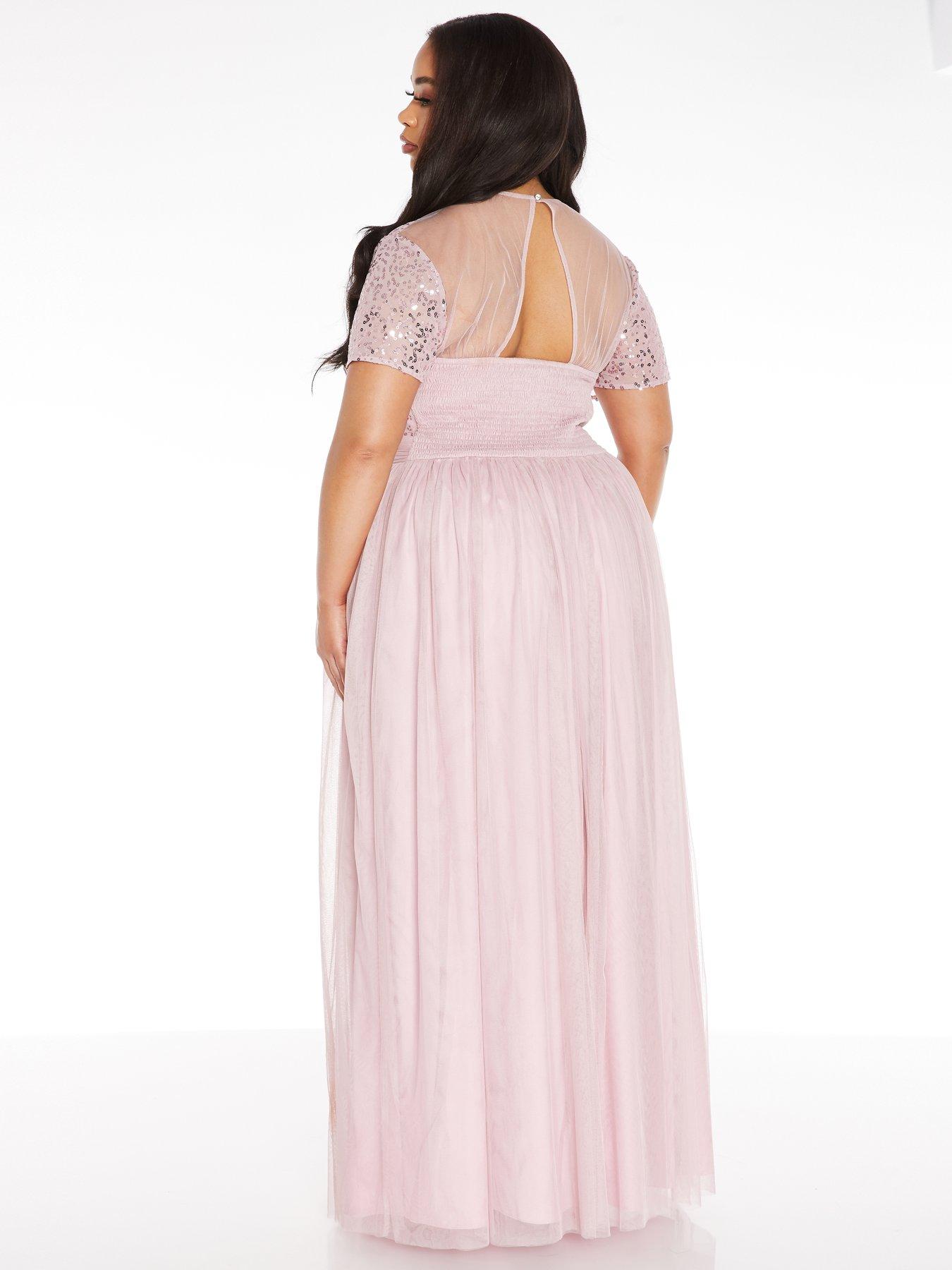 quiz blush pink maxi dress