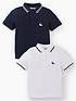  image of v-by-very-boys-2-pack-short-sleeve-polo-shirts-multi