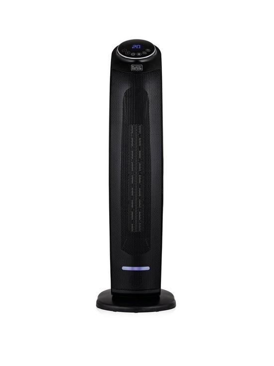 front image of black-decker-22kw-digital-ptc-tower-fan-heater-with-8-hour-timer