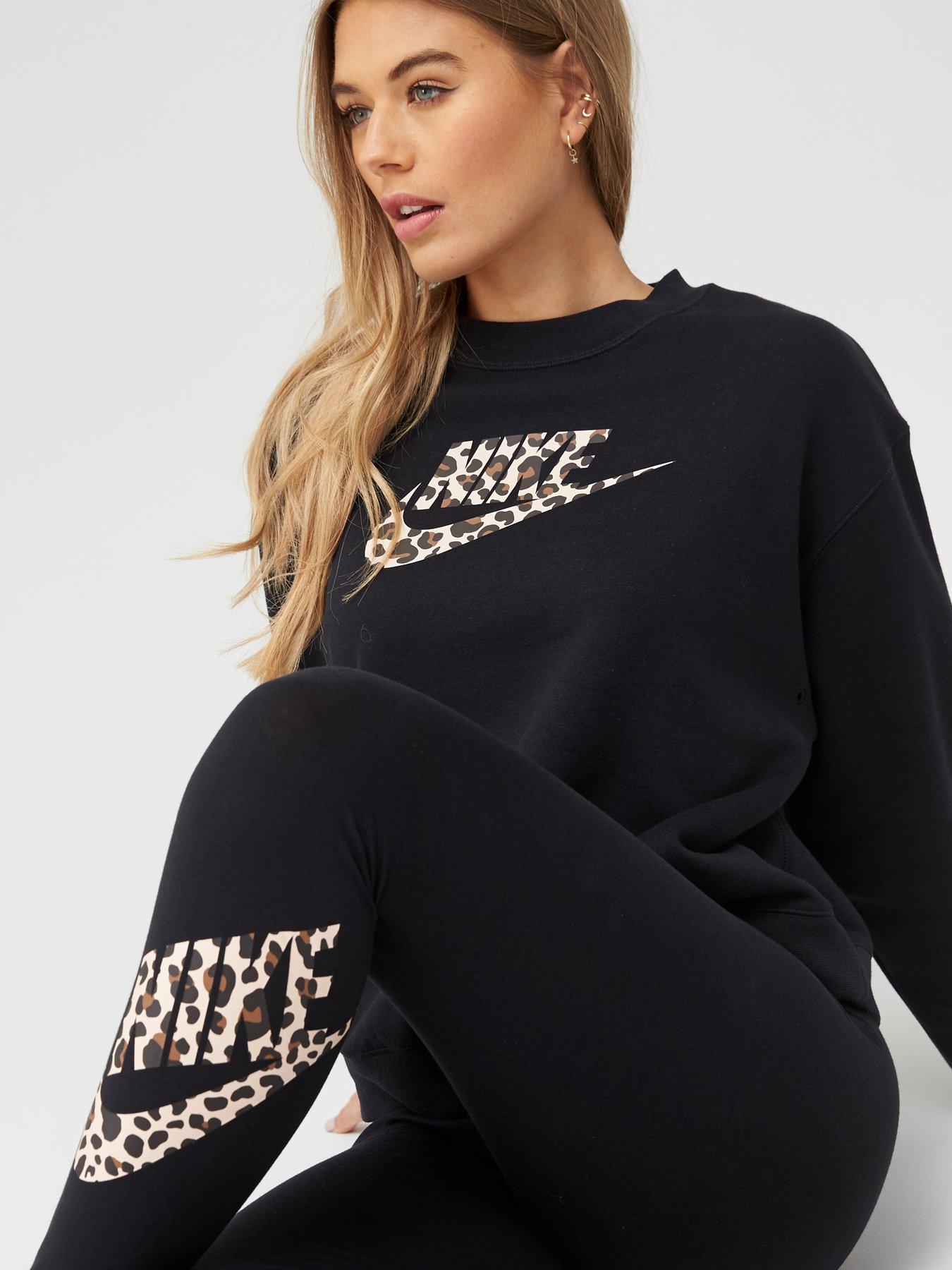 nike jumper leopard print tick