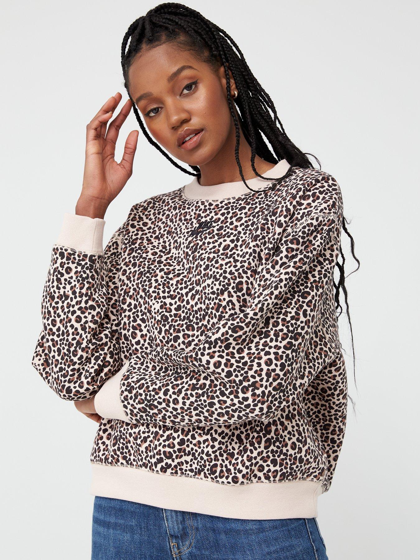 nike sweatshirt in leopard print