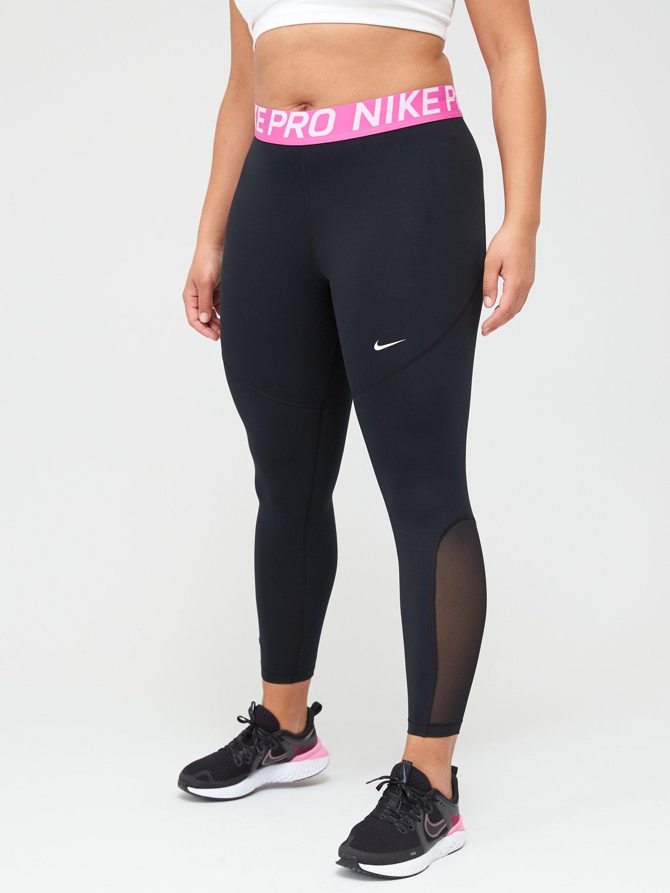 black and pink nike leggings