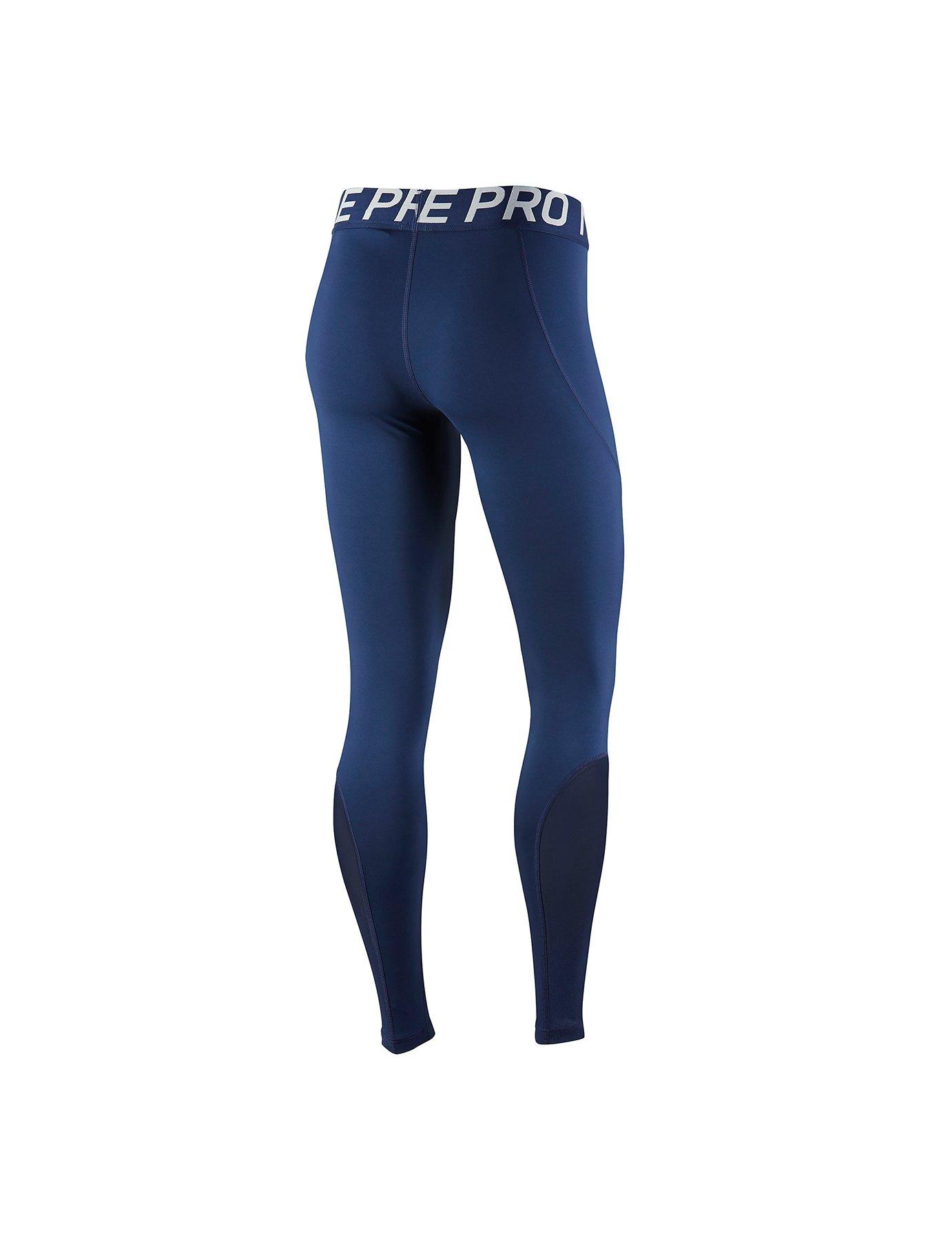 nike pro training leggings navy