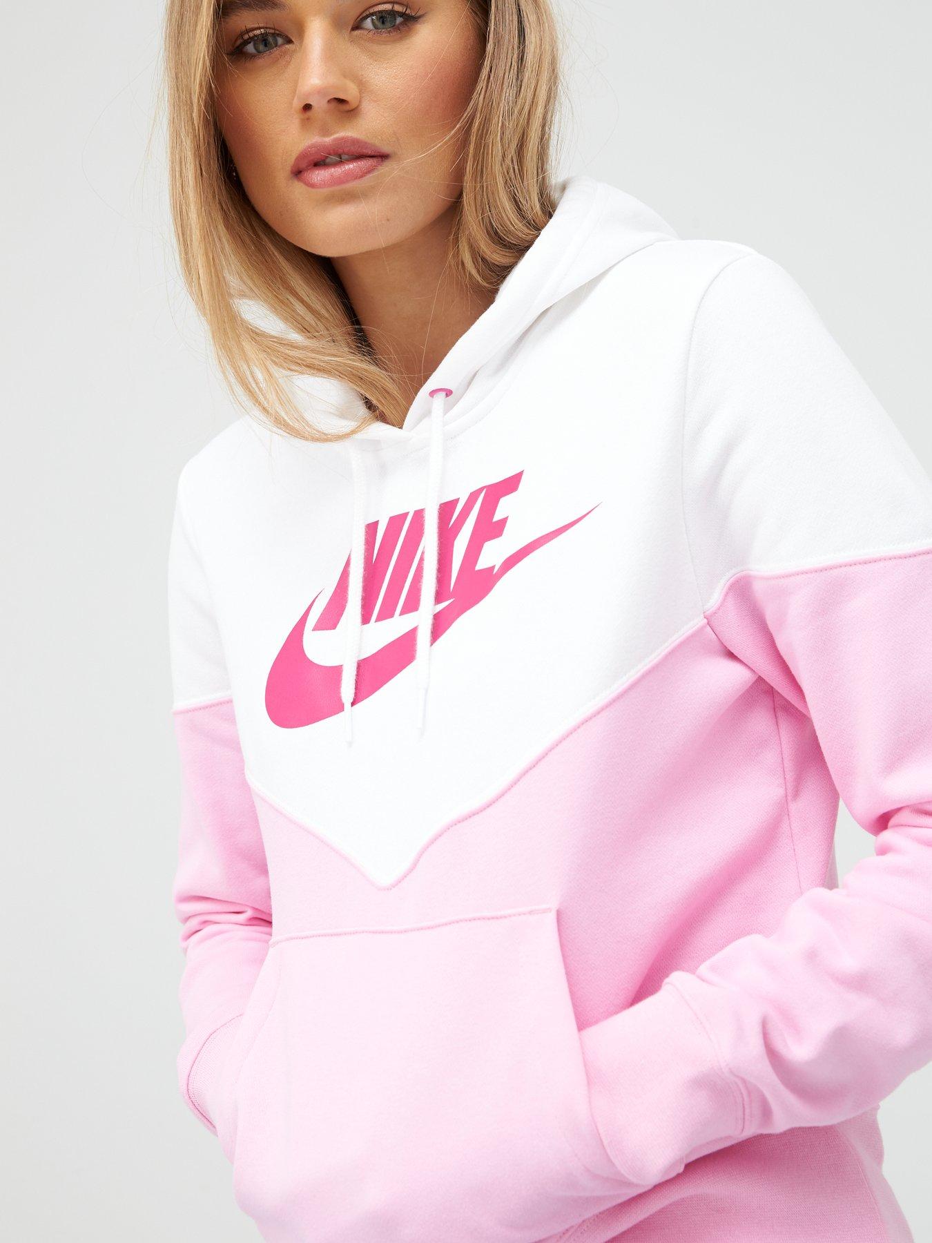 nike heritage hoodie pink