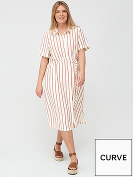 junarose-lila-stripe-short-sleeved-dress-printed