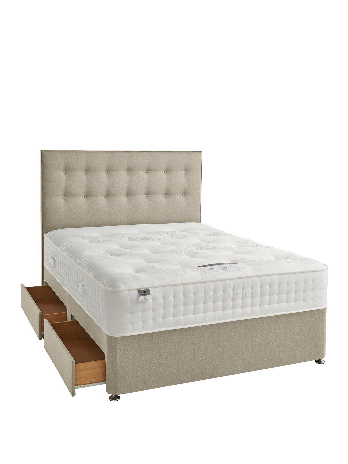 Silentnight Jasmine Luxury 2000 Pocket Divan Bed with Storage Options