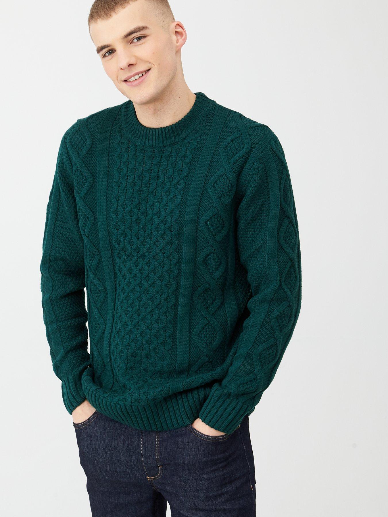 dark green crew neck jumper