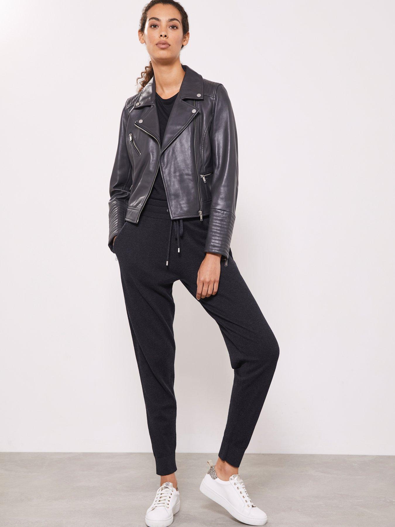 mint velvet short biker cardigan