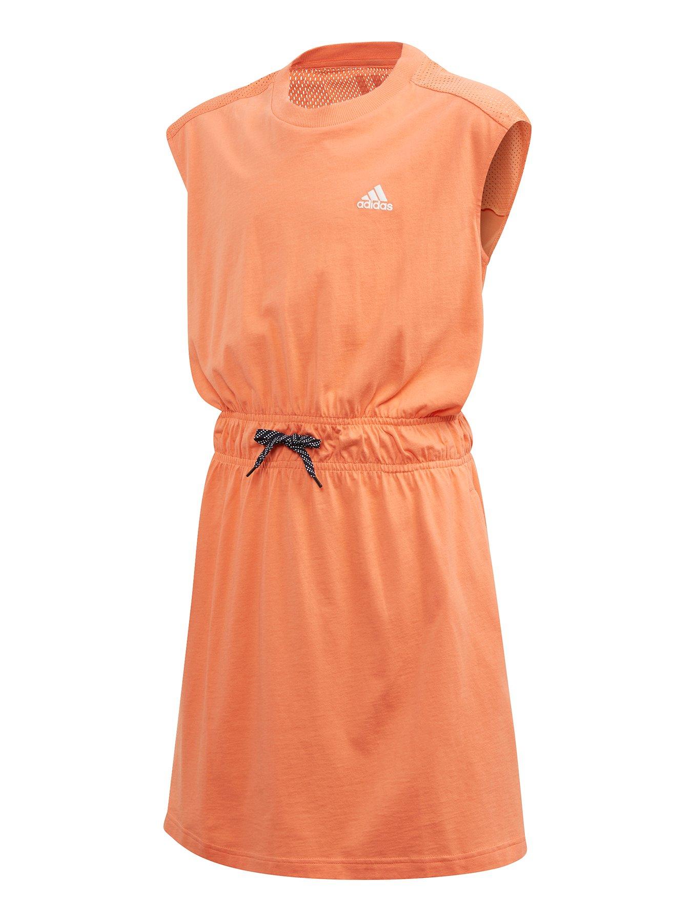 orange adidas dress