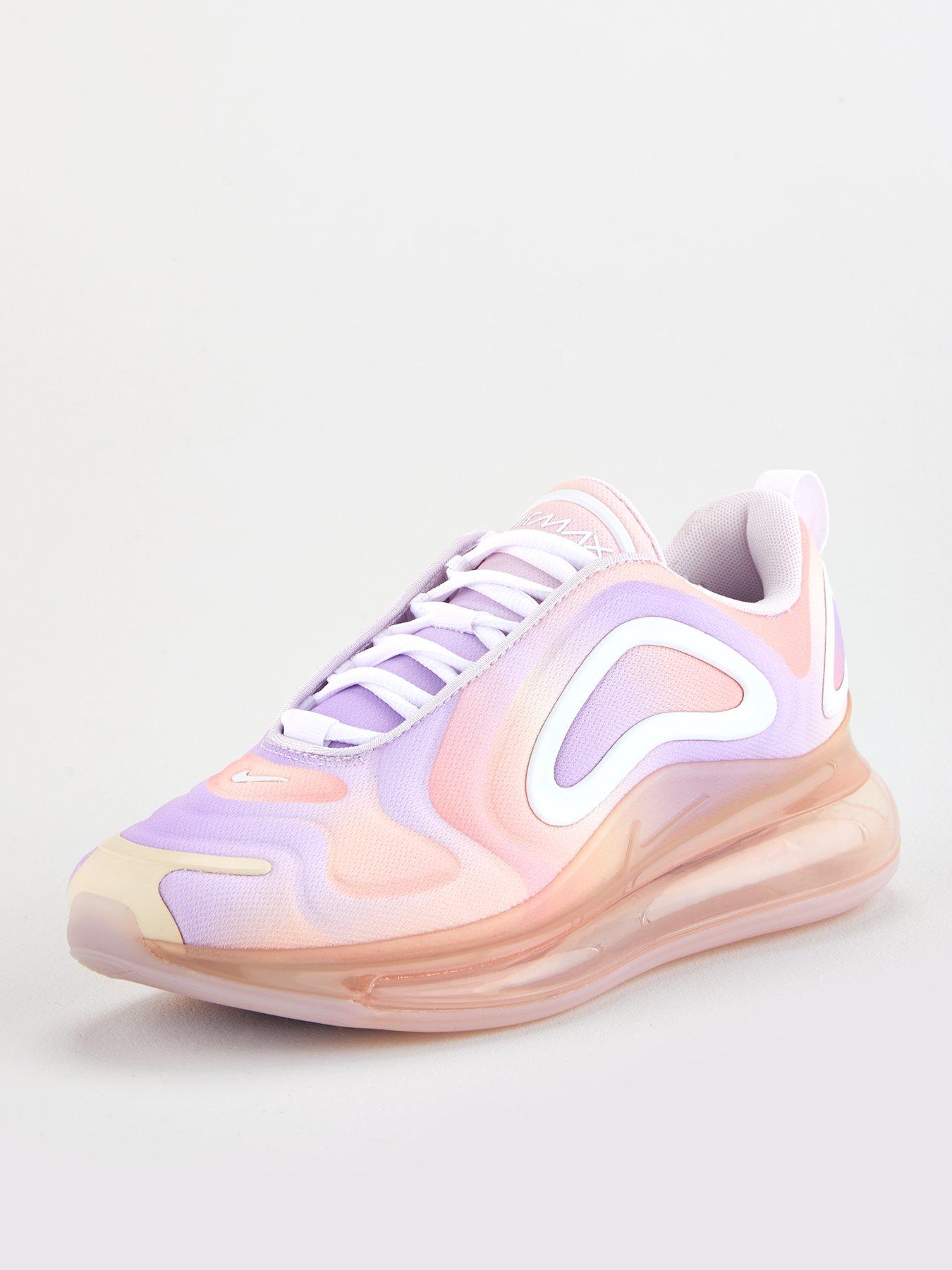 pink and white nike 720