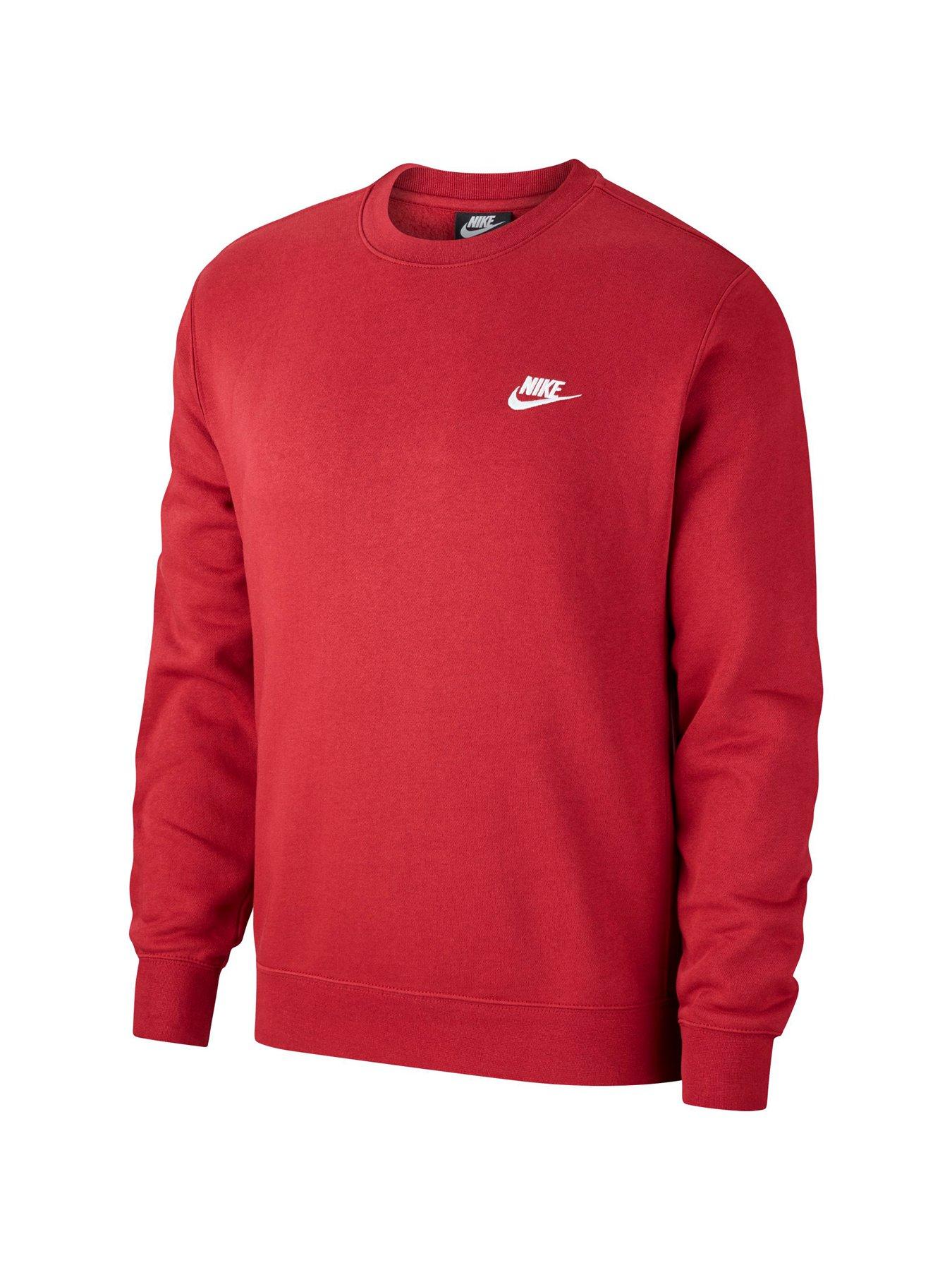 nike red crewneck sweatshirt