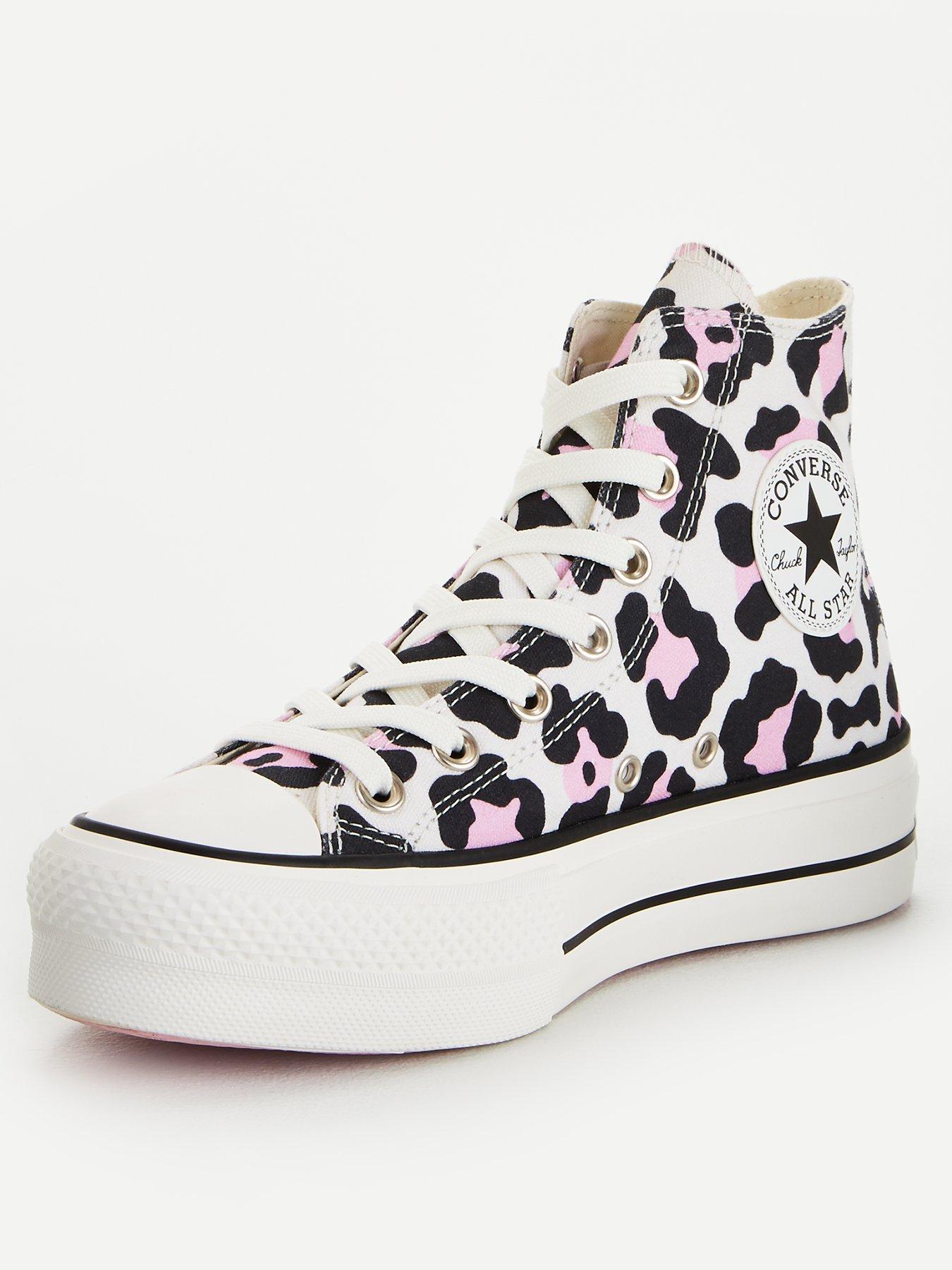 pink cheetah print converse