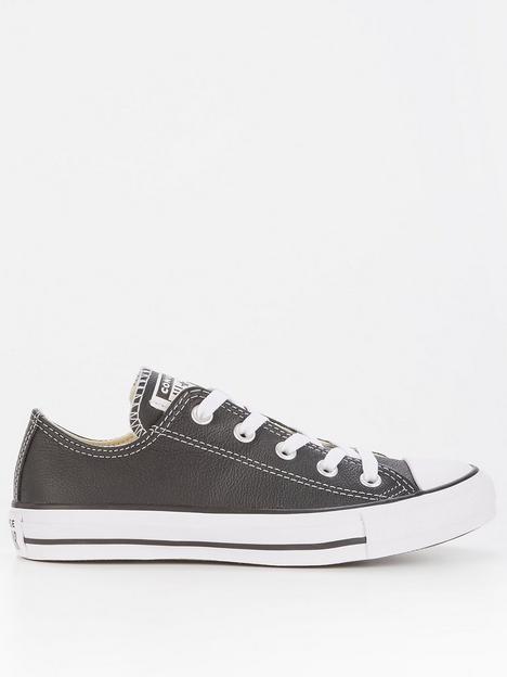 converse-womens-leather-ox-trainers-black