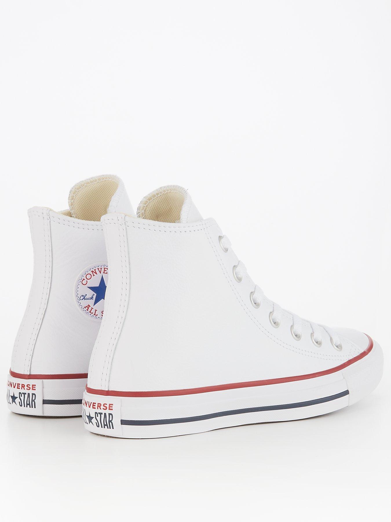  image of converse-leather-hi-top-trainers-white