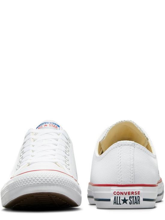 stillFront image of converse-chuck-taylor-all-star-leather-ox-trainers-white
