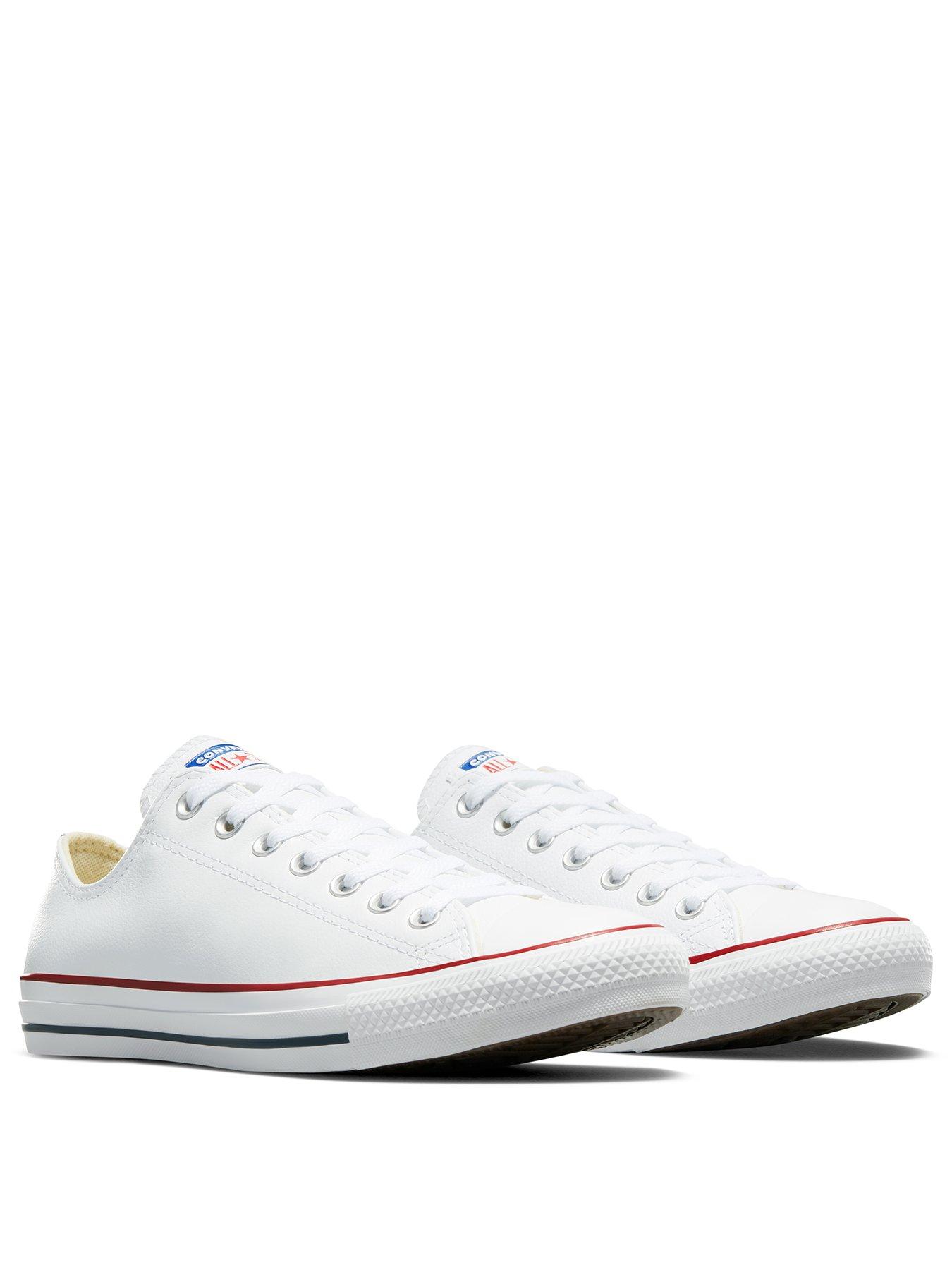  image of converse-leather-ox-trainers-white