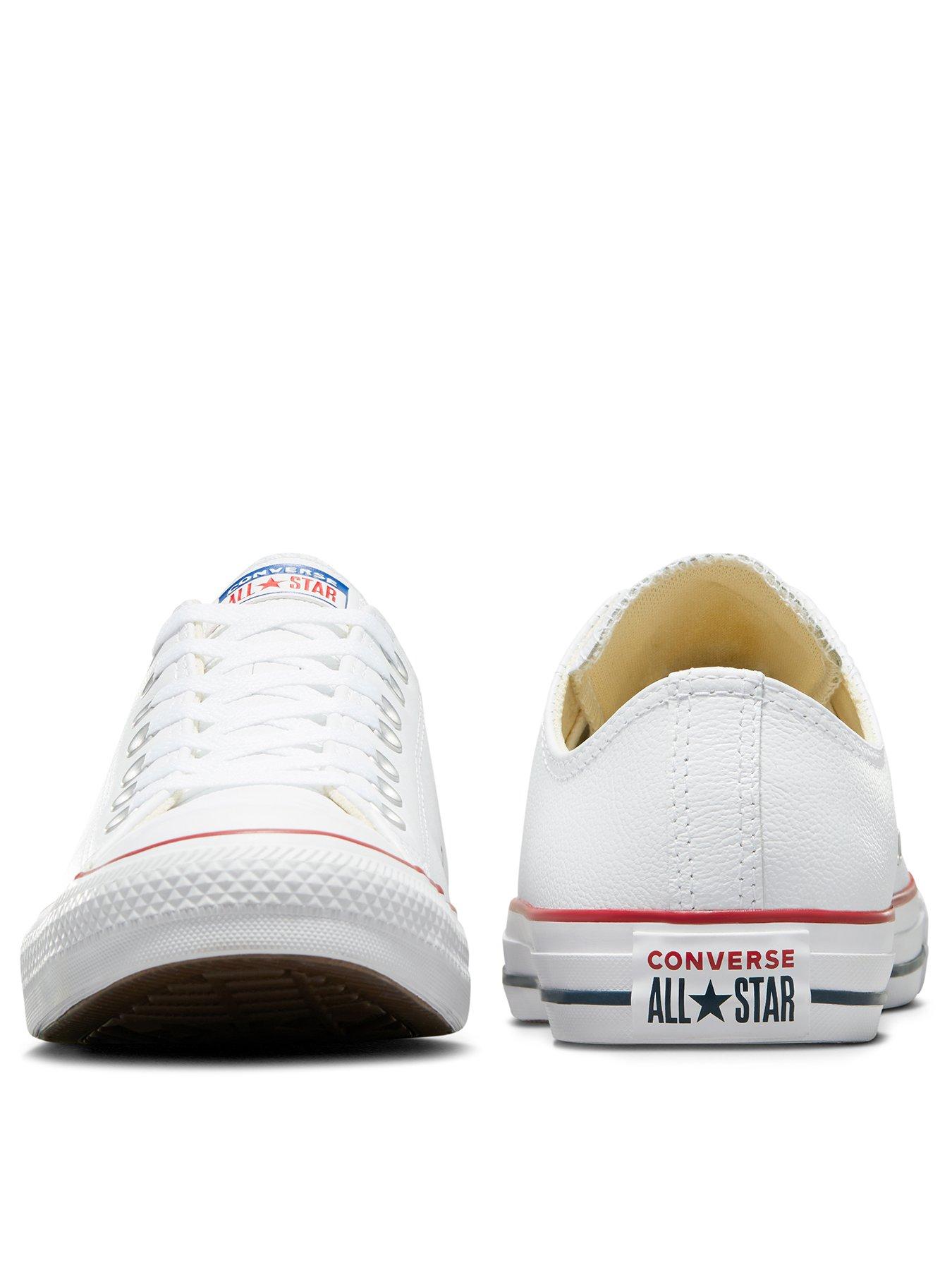  image of converse-leather-ox-trainers-white