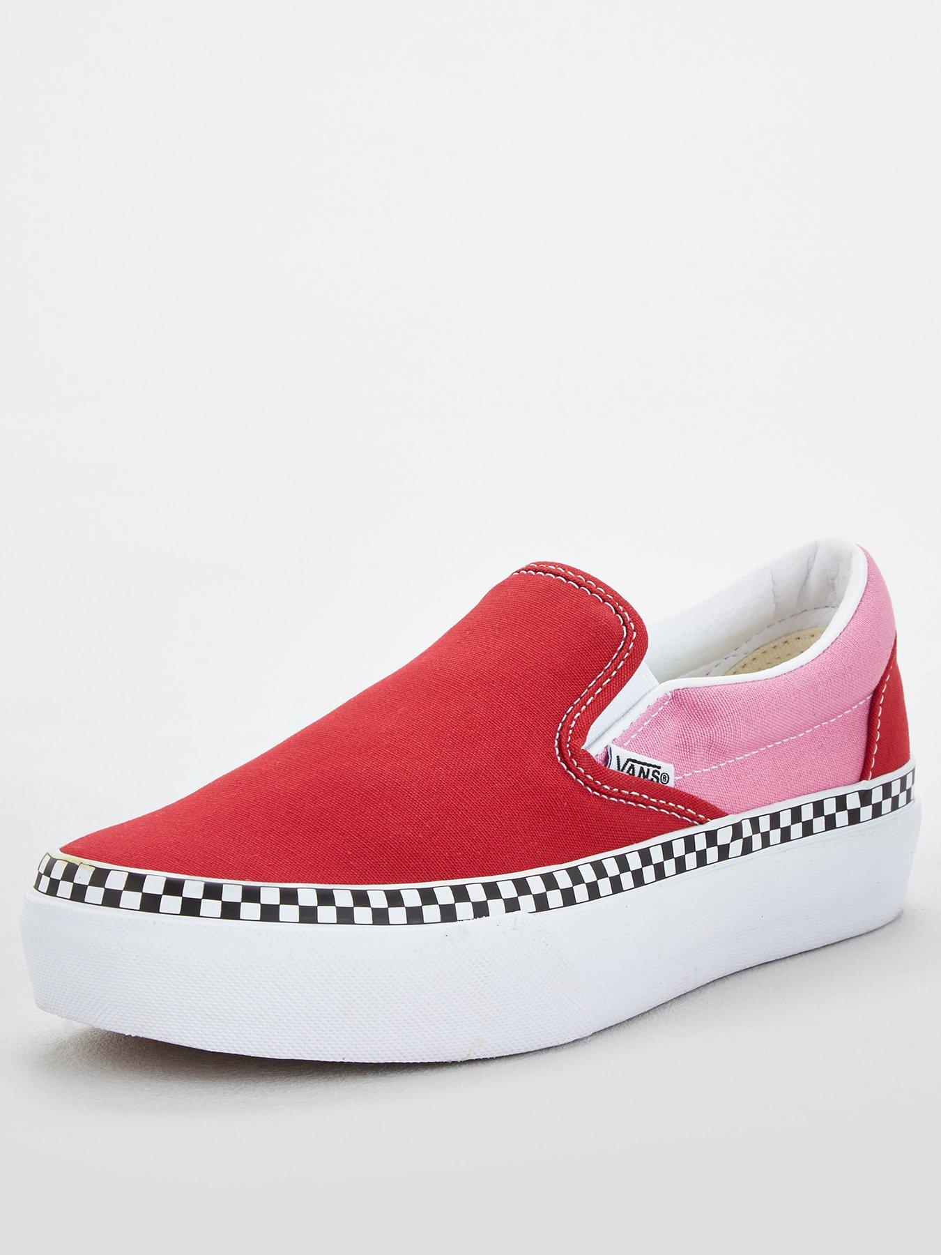 pink and red vans