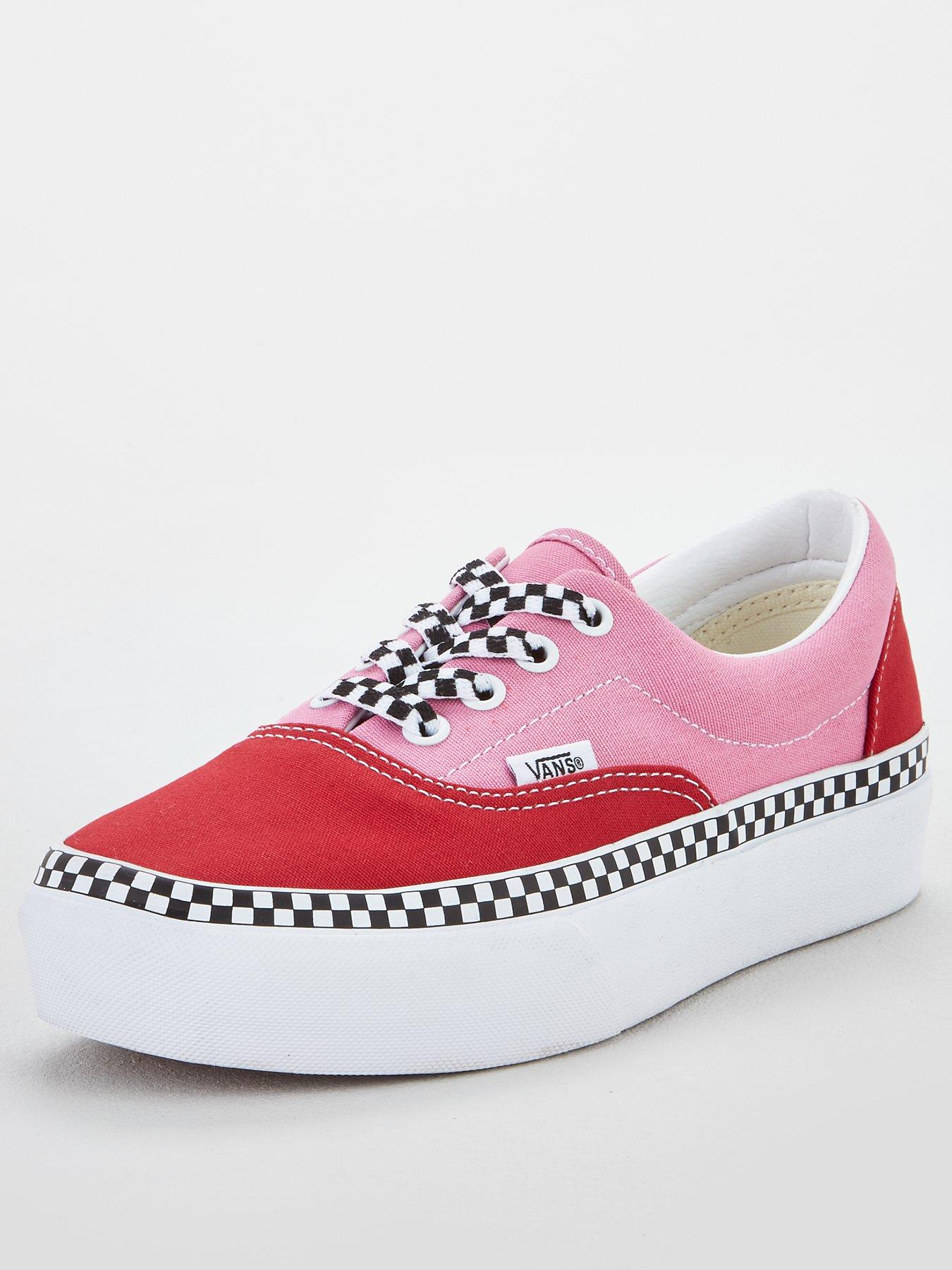 vans red and pink
