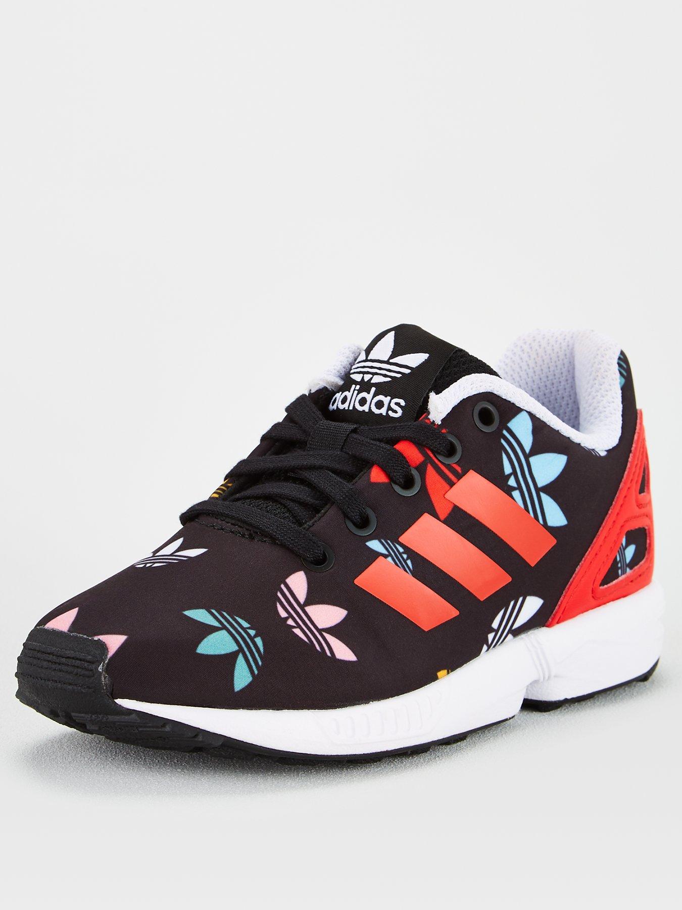 adidas originals zx flux trainers in black