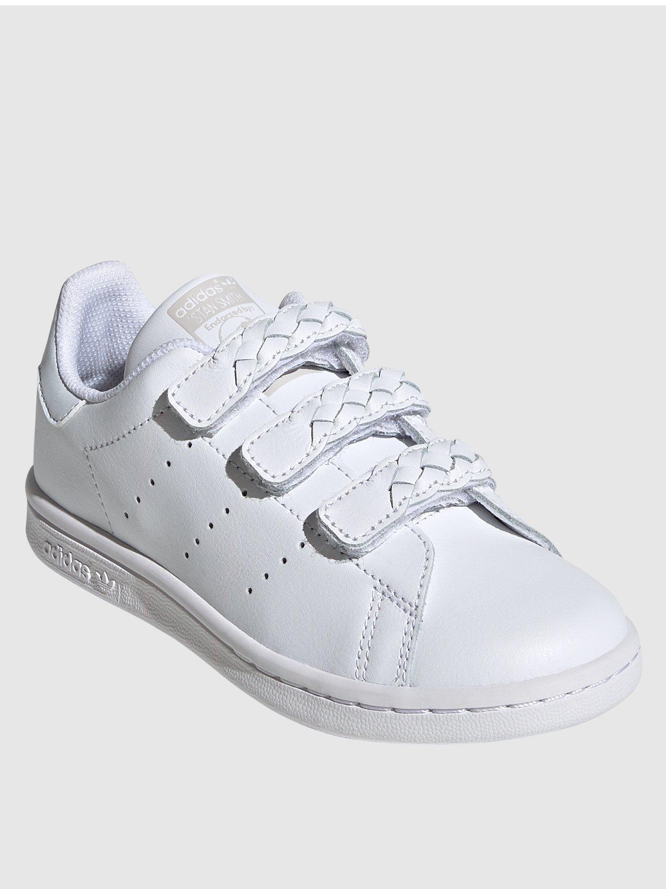 adidas originals all white stan smith trainers