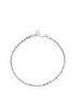  image of beaverbrooks-craftednbspsilver-sparkle-twist-single-anklet-with-delicate-chain